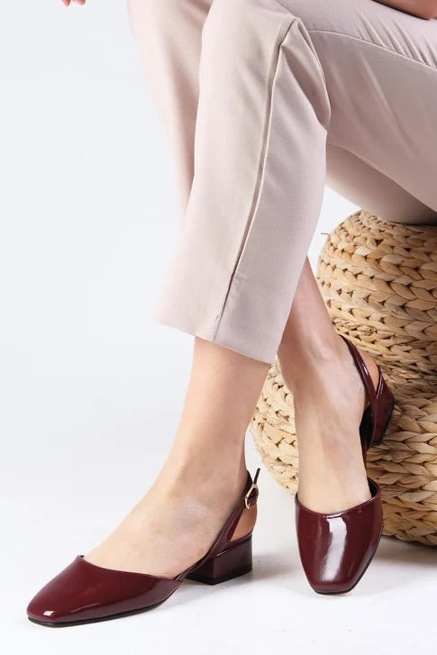Bordo Patent Leather Heeled Shoes